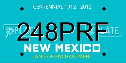 248PRF New Mexico License Plate