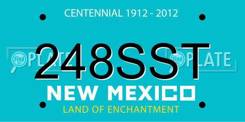 248SST New Mexico License Plate