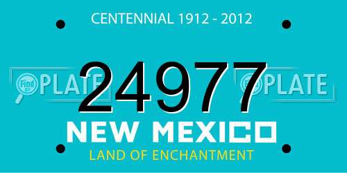 24977 New Mexico License Plate