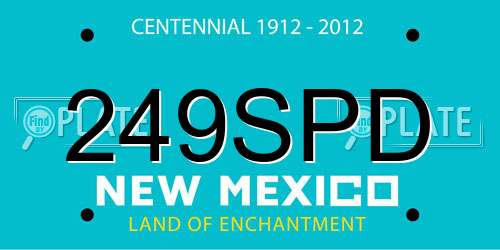 249SPD New Mexico License Plate