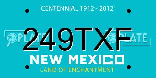 249TXF New Mexico License Plate