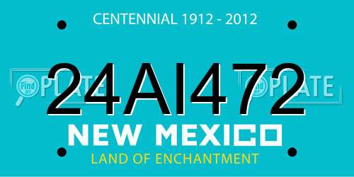 24AI472 New Mexico License Plate