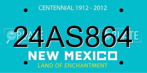 24AS864 New Mexico License Plate
