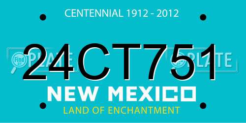24CT751 New Mexico License Plate