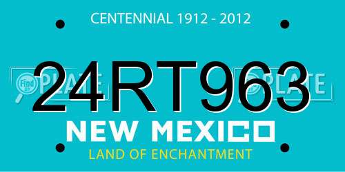 24RT963 New Mexico License Plate