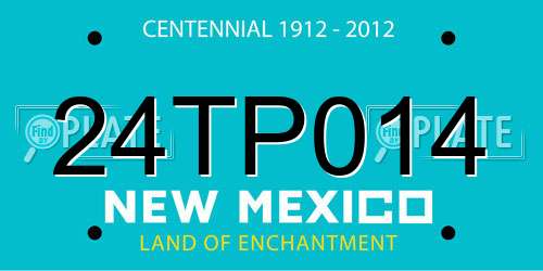 24TP014 New Mexico License Plate