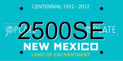 2500SE New Mexico License Plate