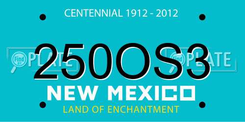 250OS3 New Mexico License Plate