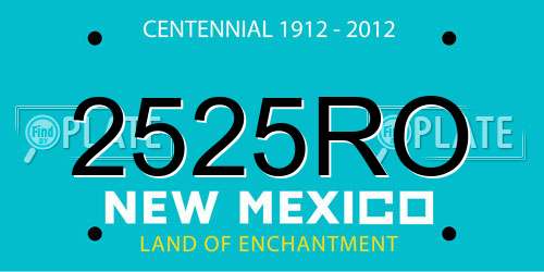 2525RO New Mexico License Plate