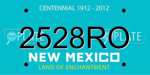 2528RO New Mexico License Plate