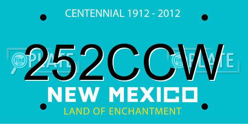 252CCW New Mexico License Plate