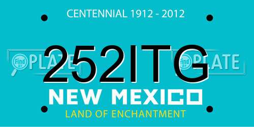 252ITG New Mexico License Plate