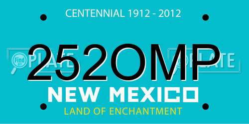 252OMP New Mexico License Plate