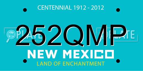 252QMP New Mexico License Plate