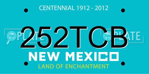 252TCB New Mexico License Plate