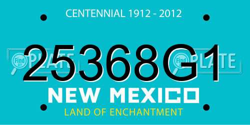 25368G1 New Mexico License Plate