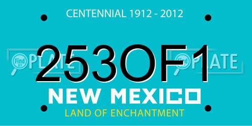 253OF1 New Mexico License Plate