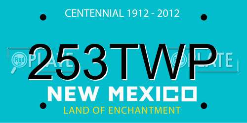 253TWP New Mexico License Plate