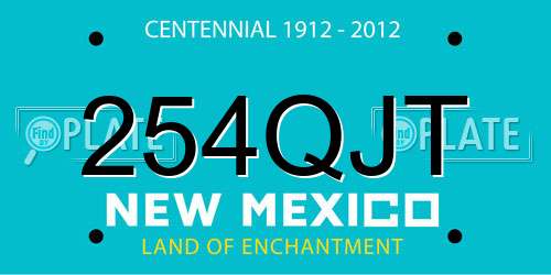 254QJT New Mexico License Plate