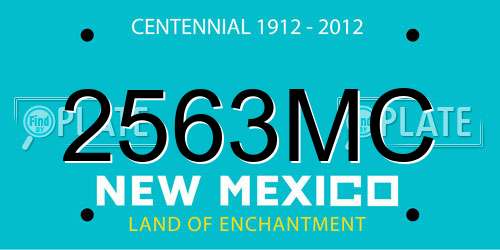 2563MC New Mexico License Plate