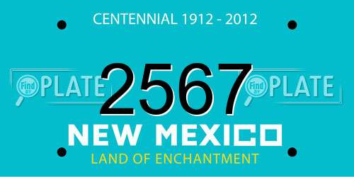 2567 New Mexico License Plate
