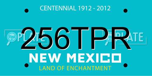 256TPR New Mexico License Plate