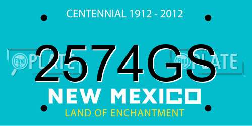 2574GS New Mexico License Plate