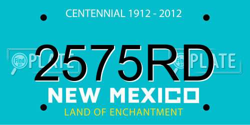2575RD New Mexico License Plate