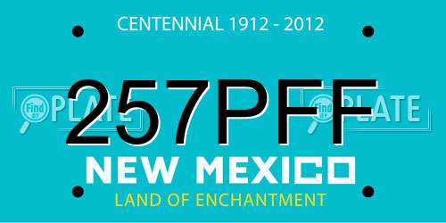 257PFF New Mexico License Plate