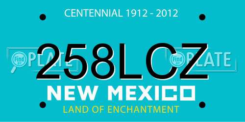 258LCZ New Mexico License Plate