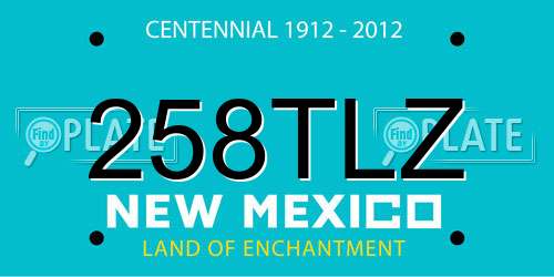 258TLZ New Mexico License Plate