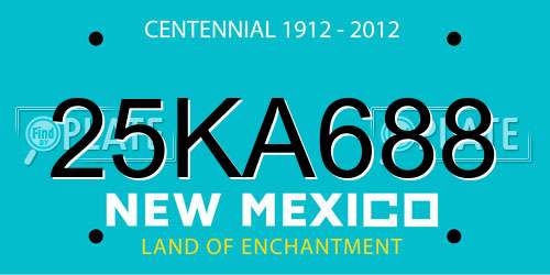 25KA688 New Mexico License Plate
