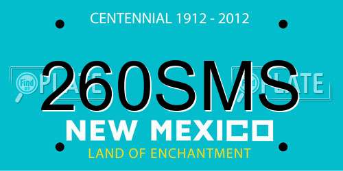 260SMS New Mexico License Plate