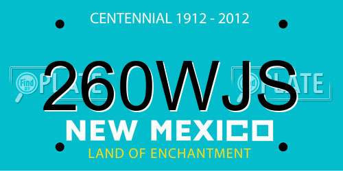 260WJS New Mexico License Plate