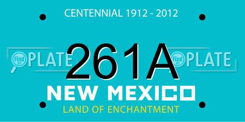 261A New Mexico License Plate