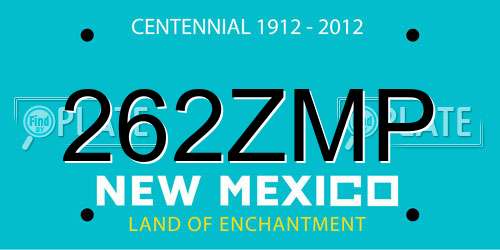 262ZMP New Mexico License Plate