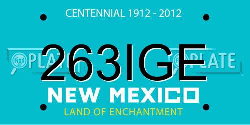 263IGE New Mexico License Plate