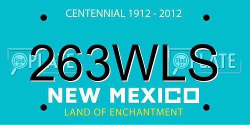 263WLS New Mexico License Plate