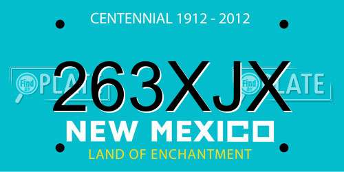263XJX New Mexico License Plate