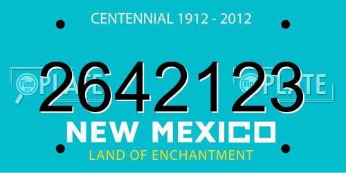 2642123 New Mexico License Plate