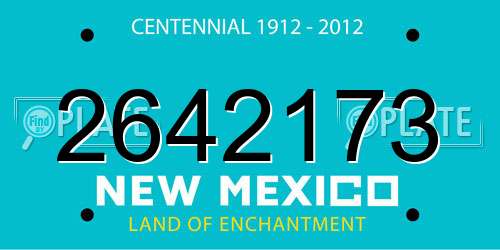 2642173 New Mexico License Plate