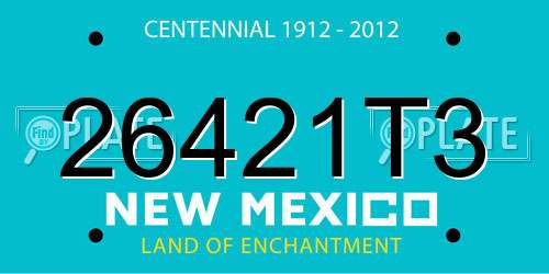 26421T3 New Mexico License Plate