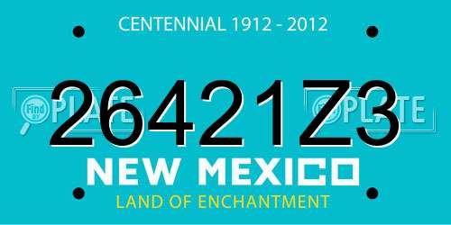 26421Z3 New Mexico License Plate