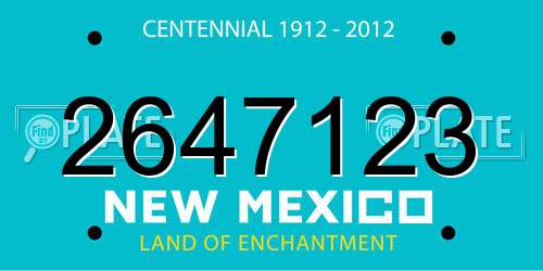 2647123 New Mexico License Plate
