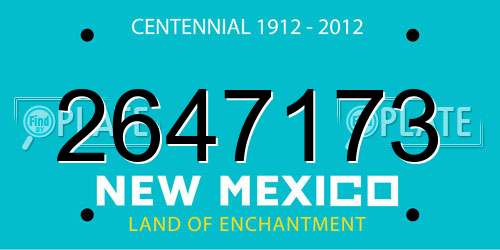 2647173 New Mexico License Plate
