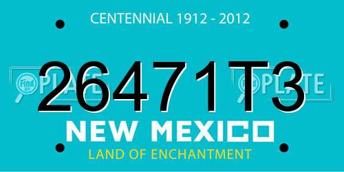 26471T3 New Mexico License Plate