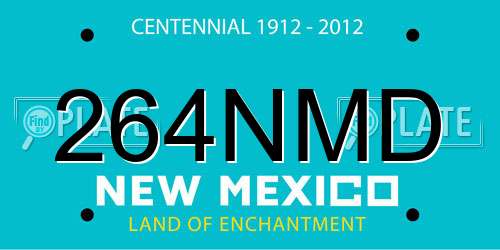 264NMD New Mexico License Plate