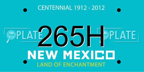 265H New Mexico License Plate