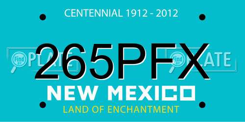 265PFX New Mexico License Plate