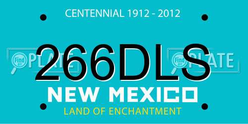 266DLS New Mexico License Plate